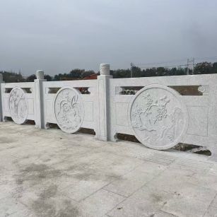 福州芝麻白河道栏杆 石材栏杆