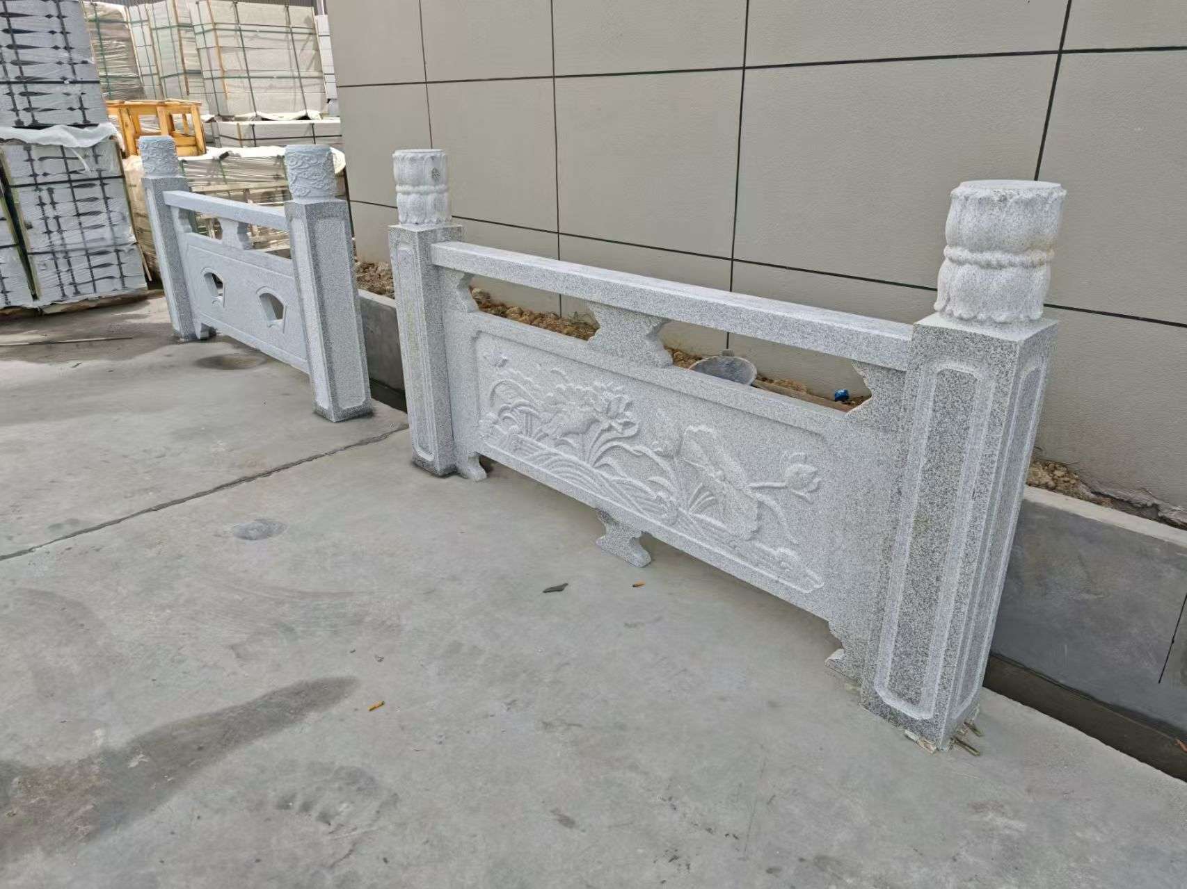 福州芝麻白河道栏杆 石材栏杆