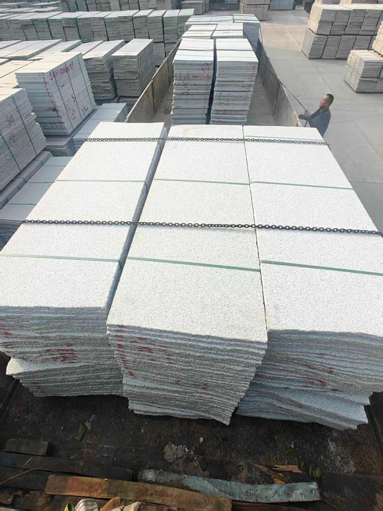 福州芝麻白毛板，石材毛板