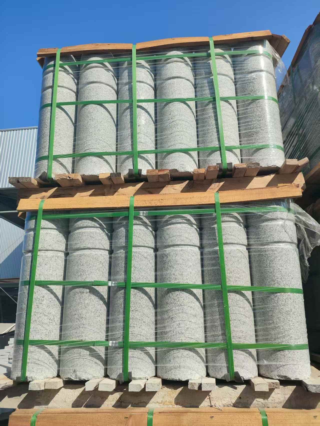 福州挡车柱芝麻白 挡车石